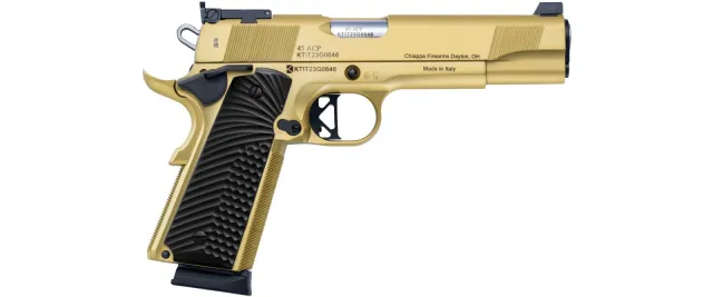 Charles Daly 440182 1911 .45ACP 5" Gold PVD Empire Grade G10 8+1 Rds