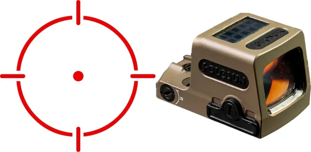 Holosun EPSCARRYRDMRSDD Red Multi Reticle Solar Barrett Brown Sight - Holosun