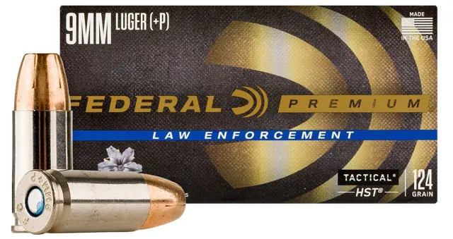 FEDERAL P9HST3 9mm 124gr HST JHP +P 50Rd Box - Federal Premium Ammunition - 9mm