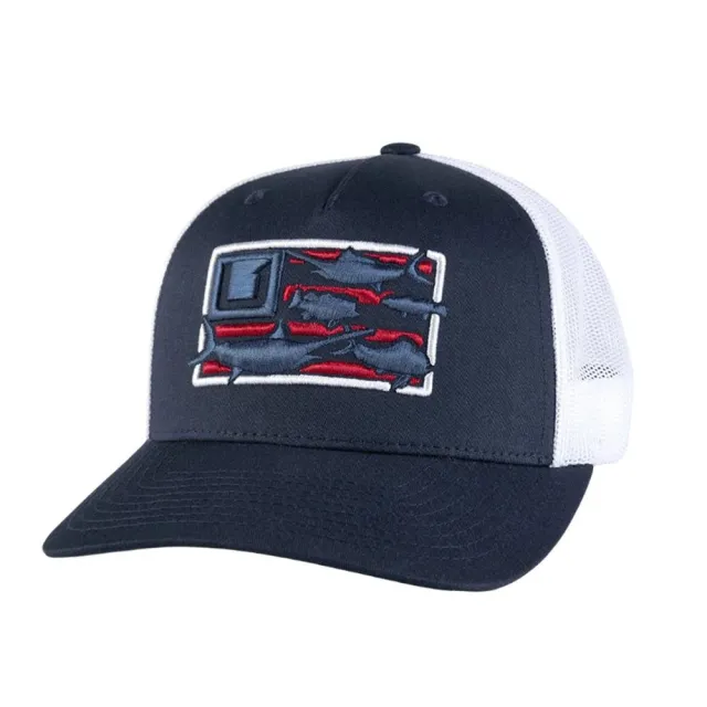 Huk Trophy Flag Trucker Hat Naval Academy H3000470-413-1 - Marolina DBA HUK