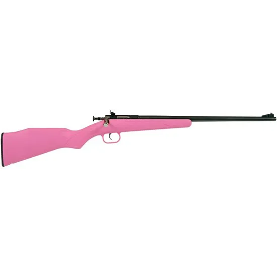 KSA Crickett 220 22LR Bolt Action, 16" Blued Barrel, Pink Synthetic Stock