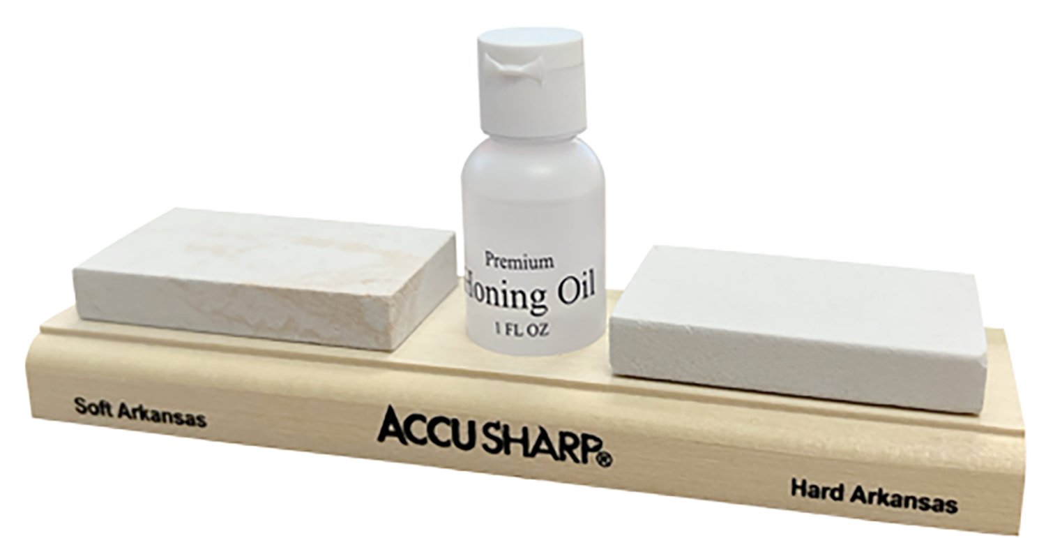 AccuSharp 023C Whetstone Kit Natural Arkansas 3 in Fine Coarse Stones - FPI
