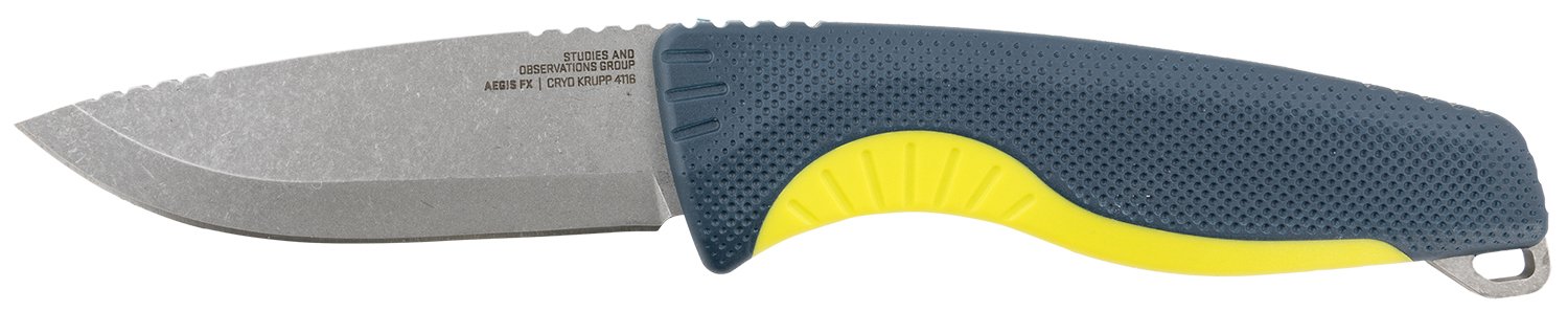 SOG Aegis FX 3.7 In Drop Point 4116 SS Blade Indigo Handle - SOG