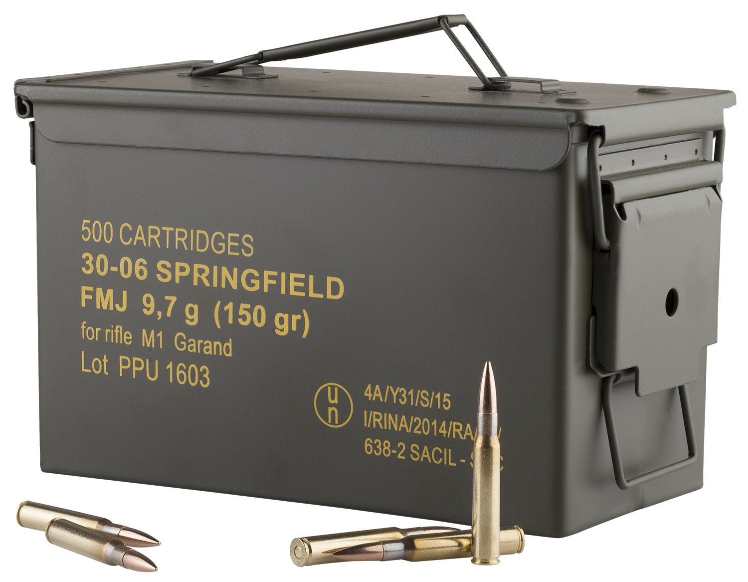 Prvi Partizan PP3006GMC 30-06 Springfield 150gr FMJ 500rds Ammo Can - Prvi Partizan - 30-06 Springfield
