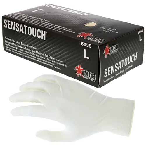 MCR Safety Latex Disposable Industrial Powder Free Gloves - MCR Safety