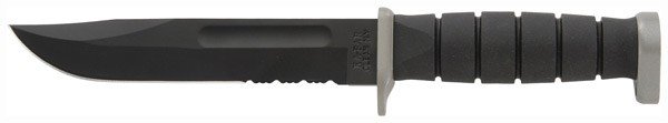 KA-BAR 1282 D2 Extreme 7" Knife Black Kraton Handle Hard Sheath USA Made - Ka-Bar