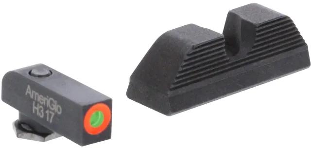 AmeriGlo GL5353 Protector Sight Set Glock Tritium Orange/Black Serrated - AMER