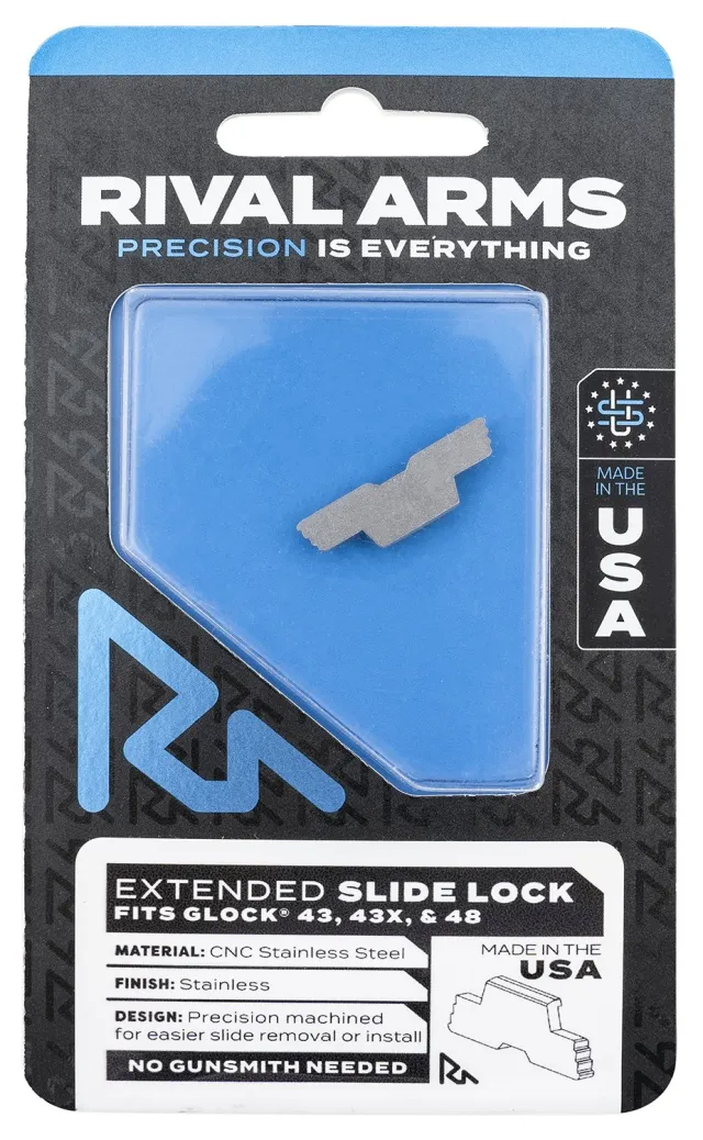 Buy Rival Arms RARA80G003D Extended Slide Lock Stainless for Glock 43/43X/48 online