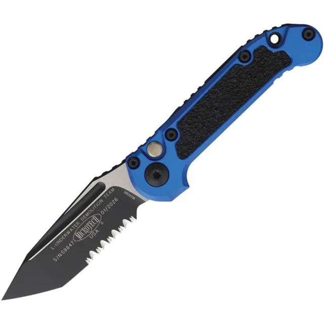 Microtech LUDT G3 3.5 In TNT PS Black Blue ALU Handle - MICROTECH