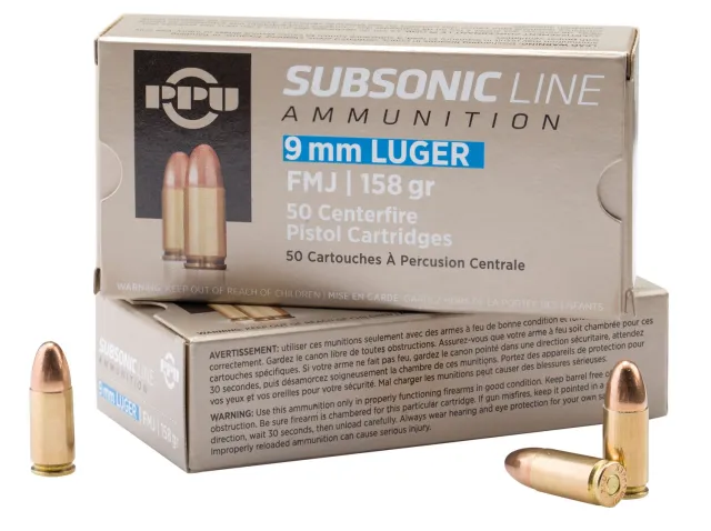 Buy Prvi Partizan PPS9mm 9mm Luger Subsonic 158gr FMJ 50/Box online