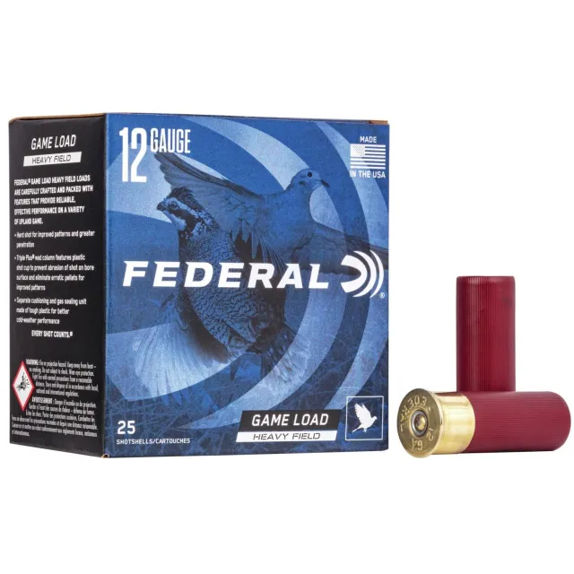 Federal H1238 Game-Shok Heavy Field 12Gauge 2.75" 1 1/8oz 8Shot 25 Per - Federal Premium Ammunition - 12 Gauge