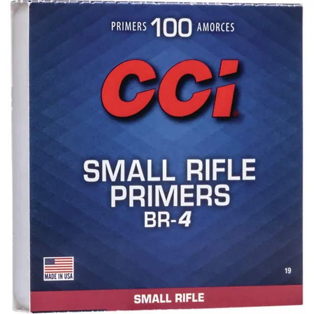 CCI 19 Rifle Bench Rest Primers Small 100 ct Non-Corrosive