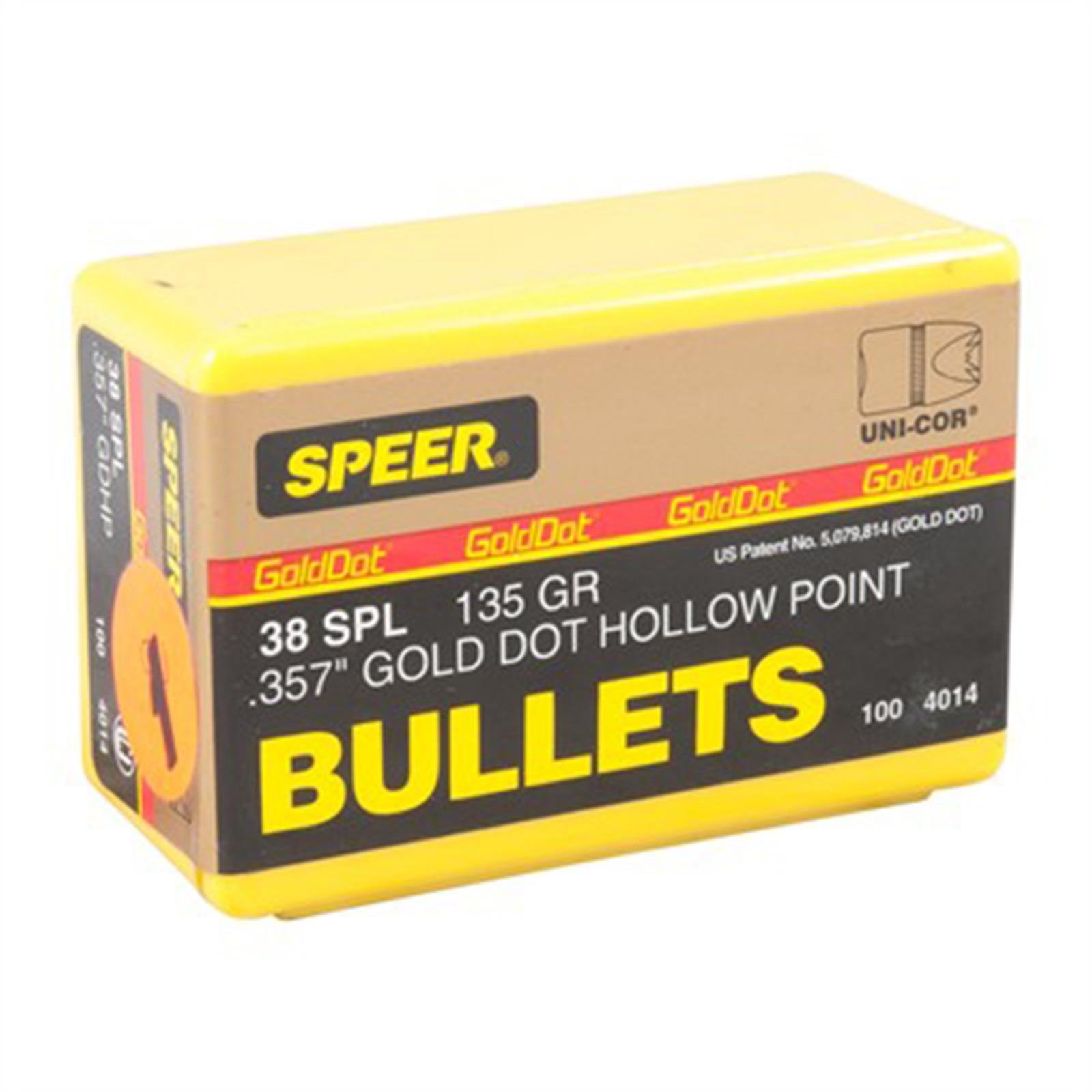 44 Caliber .429 Diameter 210 Grain Gold Dot Hollow - Speer - 44 CALIBER