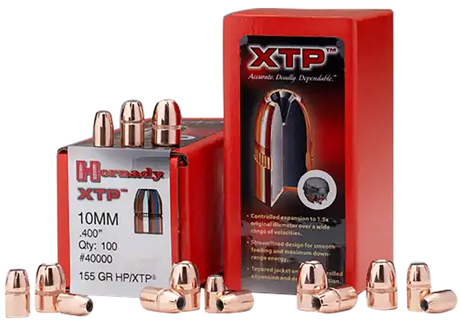 Hornady 40060 10mm Auto 200 Grain Hollow Point XTP 100 Rounds - Hornady - 10mm