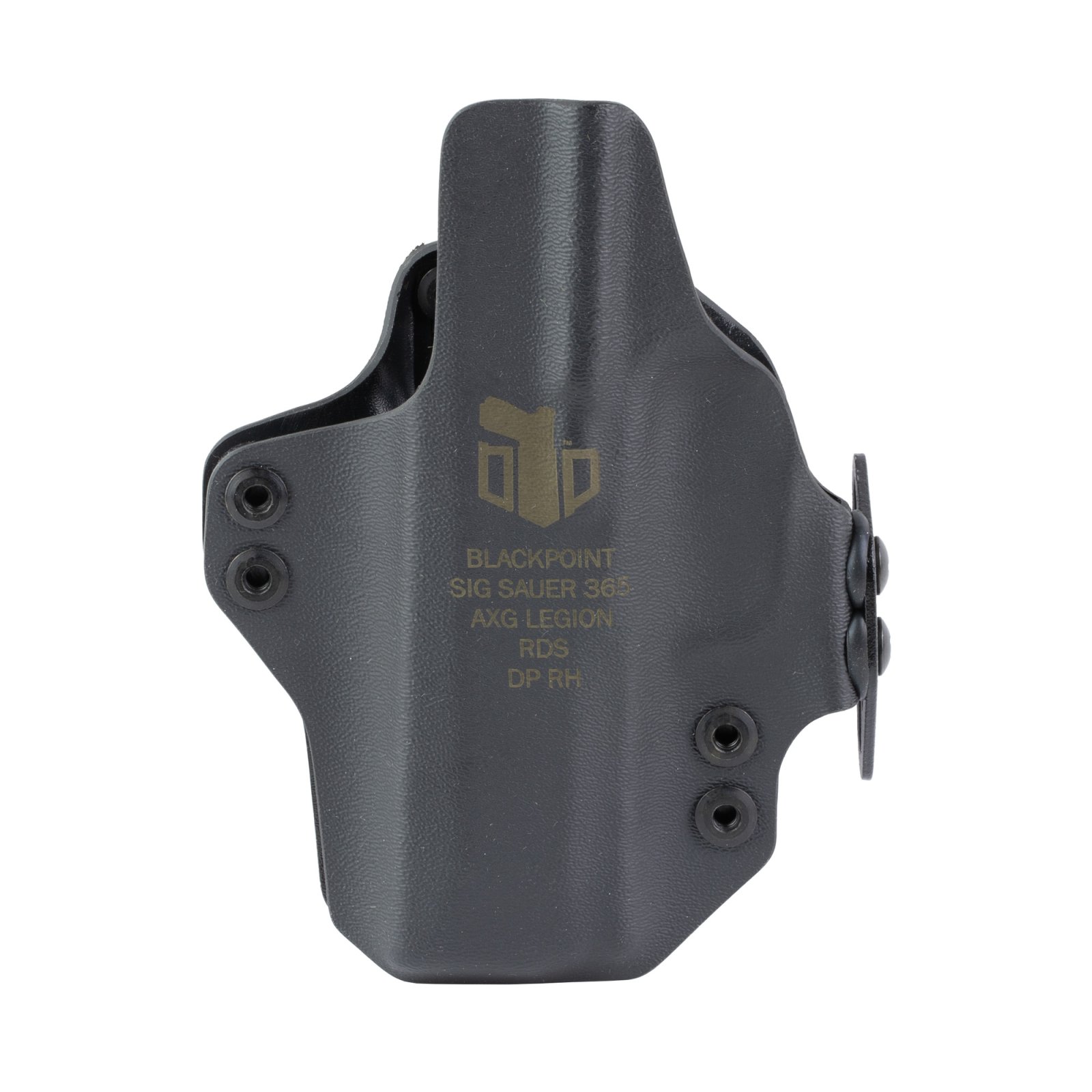 BlackPoint Tactical Dual Point IWB Holster Sig P365 AXG Black Kydex - BlackPoint Tactical