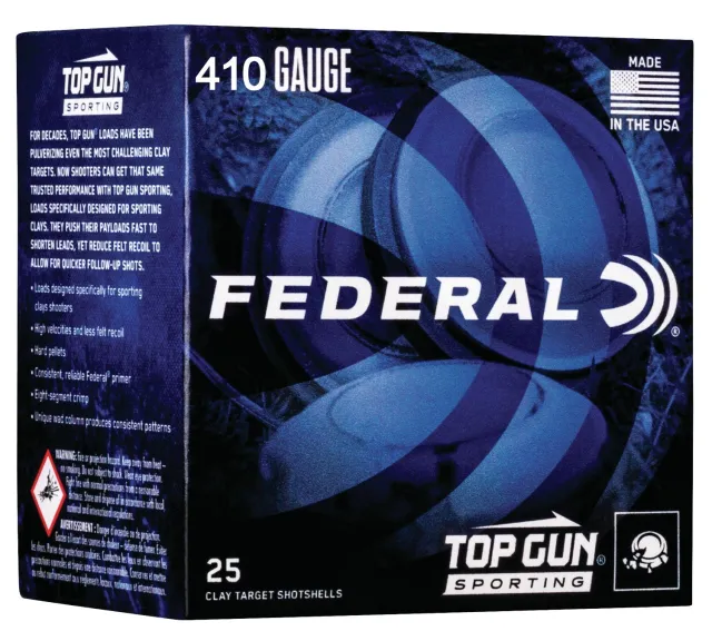 Buy Federal TGS4121475 Top Gun 410 Gauge 2.5" 1/2oz 7.5 Shot 25/Box online