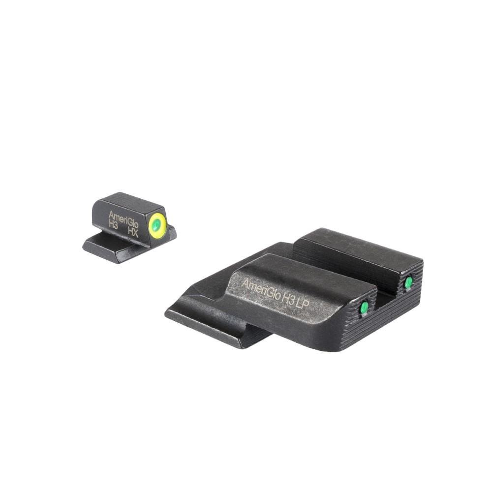 AmeriGlo SW-819 Trooper Tritium Sight Set for S&W M&P Green/Green - Ameriglo