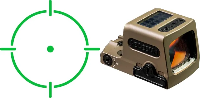 Holosun EPSCARRYGRMRSDD Green Multi Reticle Solar Barrett Brown Sight - Holosun