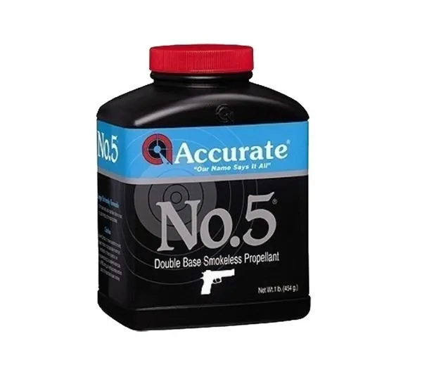 Accurate No.5 Handgun Powder 1LB - Versatile, Fast-Burning, US-Made - Accurate Powder Company - 1 LB for sale at Smoke Wagon Firearms
