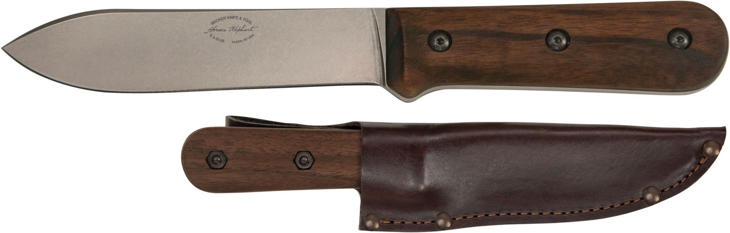Ka-Bar BK62 Becker Kephart 5.13 In 1095 Cro-Van Walnut Knife Sheath - Ka-Bar