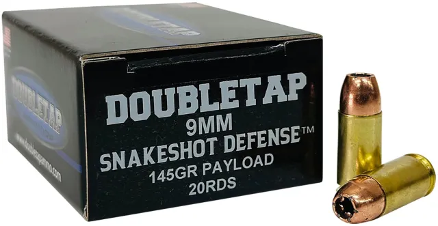 Buy DoubleTap 9MMSS20 Snake Shot 9mm Ammo 20/Box 50/Case Brass online