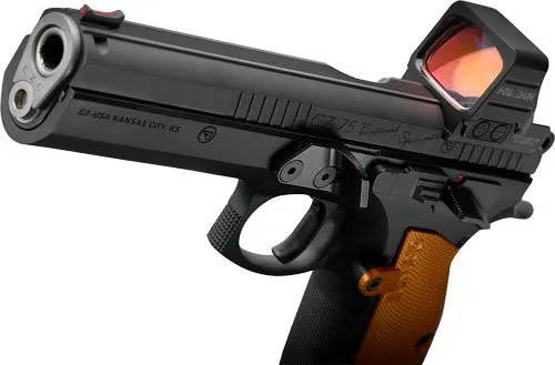 CZ Custom TS Orange 9mm 19Rd Optics Ready Black - CZ CUSTOM - 9mm