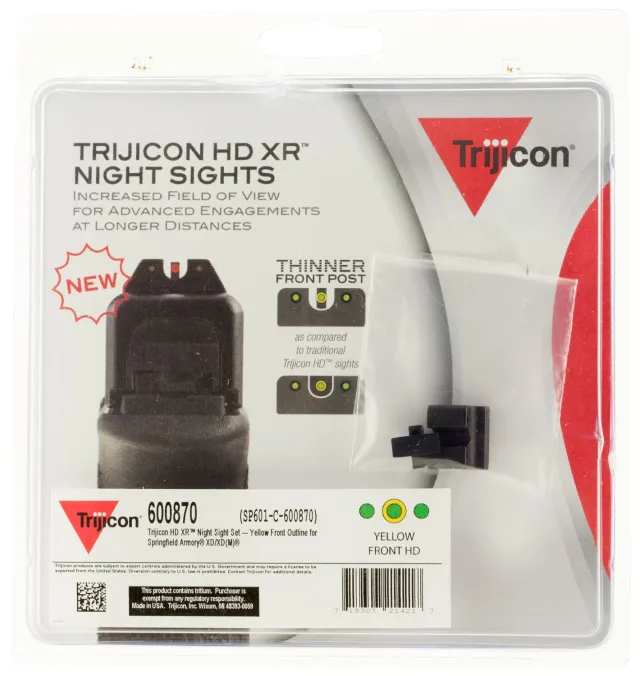 Trijicon 600870 HD XR Night Sights Green Tritium Yellow Outline - Trijicon