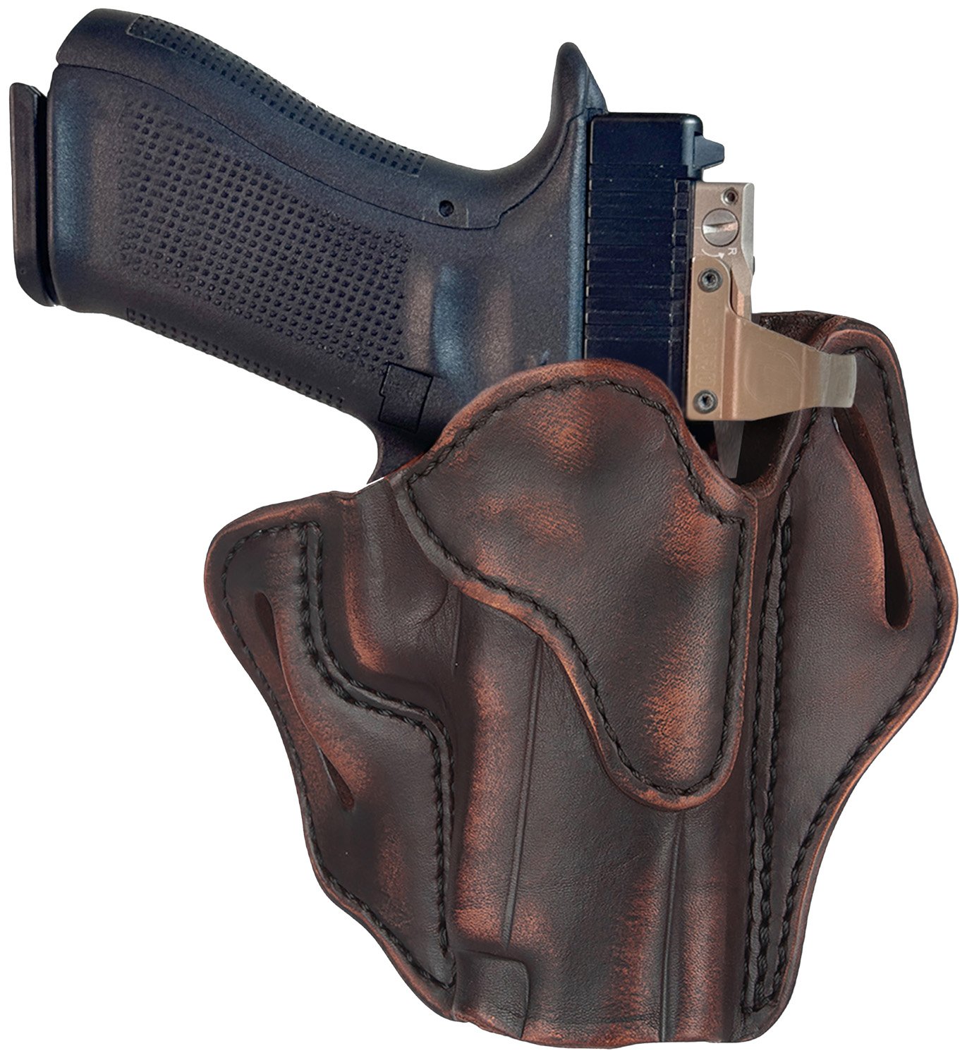 Buy 1791 Gunleather ORBH23VTGR Optic-Ready OWB Vintage Leather Holster online