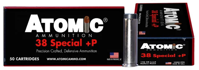 Atomic 419 .38 Special +P 148gr LHP Ammo 50 Rounds - Atomic Ammunition - 38 Special