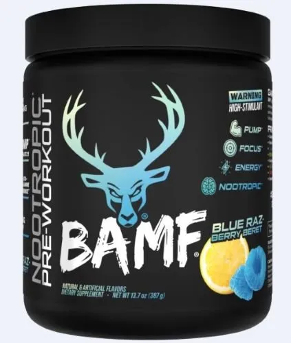 Buy Bucked Up BAMF Pre-Workout Blue Raz-Berry Beret Stimulant Formula online