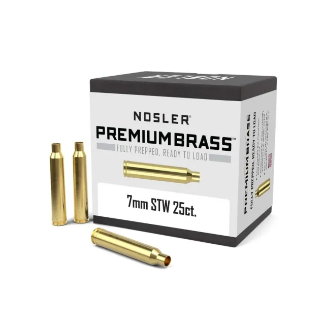Nosler 11472 Unprimed Brass Rifle Cartridge Cases 7mm STW 25ct - Nosler - 7 MM STW