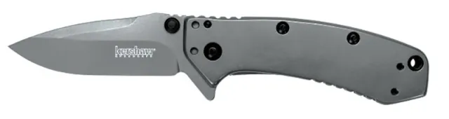 Kershaw Cryo 1555TI 2.75 In Drop Point Folder Knife Gray - Kershaw