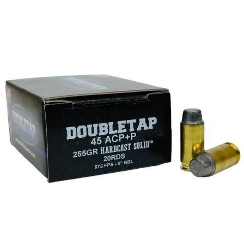 Buy Double Tap Hardcast Solid Handgun Ammunition .45 Auto(+P) 255gr SWC 875 online