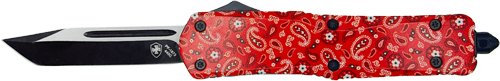 Buy Templar SBND231 Small OTF Knife Red Bandana 2.75" Black Tanto Blade online