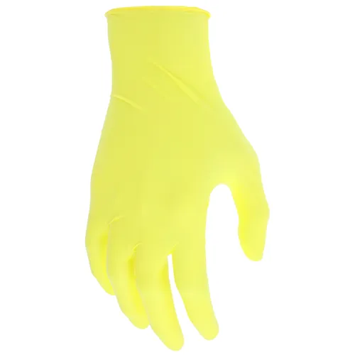 MCR Safety 3.5mil Econ NBR Nitrile Powder-Free Gloves Yellow