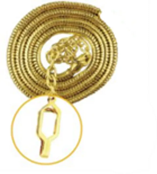 Hero's Pride Whistle Chain Epaulette Clasp 4014G Gold-Plated