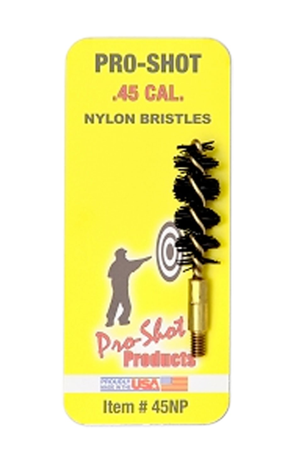 Buy Pro-Shot Nylon Pistol Bore Brush with Brass Core .45 cal online