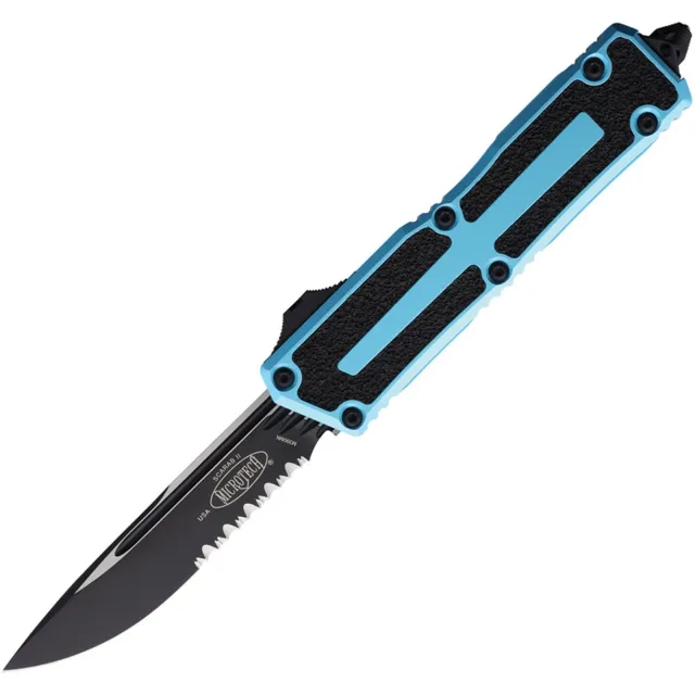 Microtech Scarab II G3 3.97 In SE/PS BLK Turquoise Alu Handle - MICROTECH