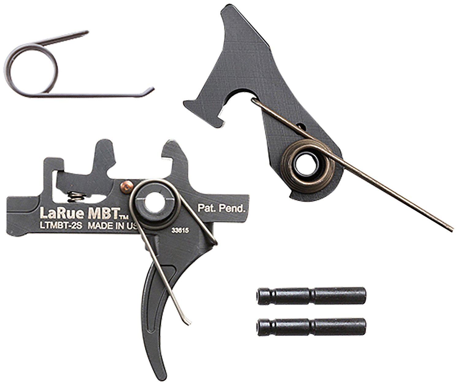 LaRue Tactical LTMBT2S MBT-2S Black Two-Stage Curved Trigger AR10/AR15 - LARUE - MBT-2S