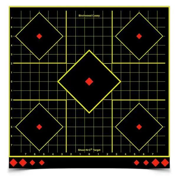 Birchwood Casey Shoot-N-C Sight-In 5-Diamond Self-Adhesive 34175 5 Pack - Birchwood Casey - 17.75"
