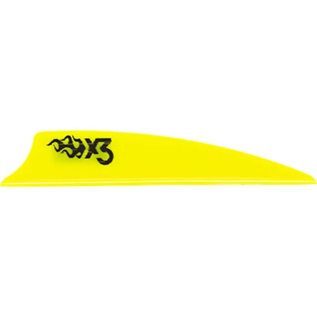 Buy Bohning X3 Vanes Neon Yellow 2.25 in. 100 pk. Archery Vanes Shield Cut Ultra-Stiff Lower Profile Design online