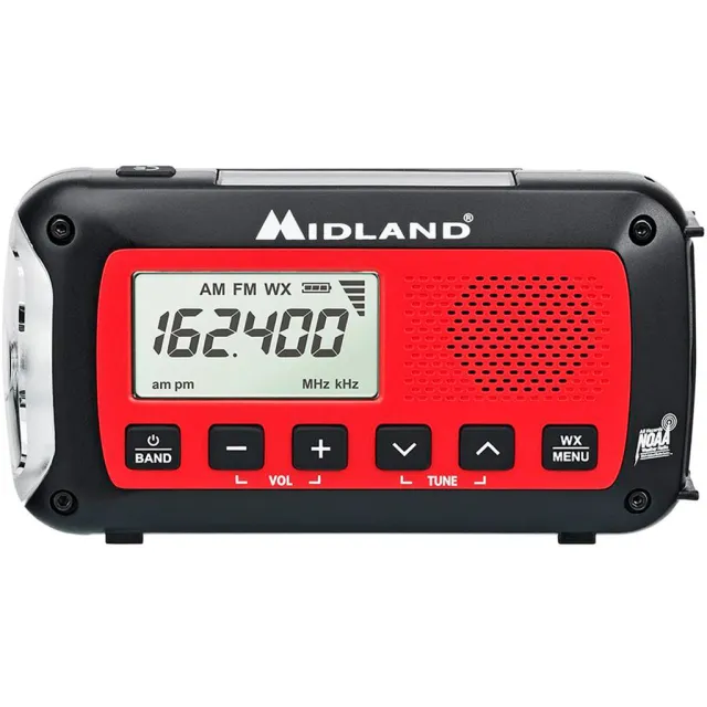 Midland ER40 Dynamo Crank Radio AM/FM/Weather Alert 2600mAh Battery