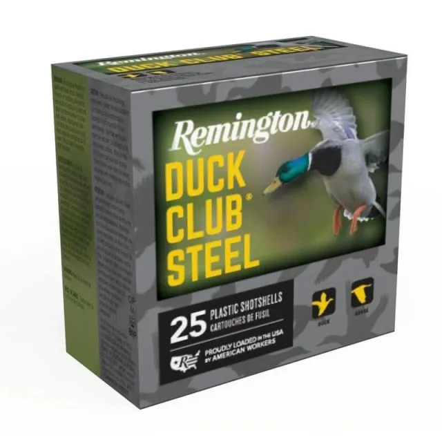 Remington Duck Club Steel Shotshells 12ga 3 1-1/4oz 1400 fps #BB 25/ct - Remington Arms Company, LLC