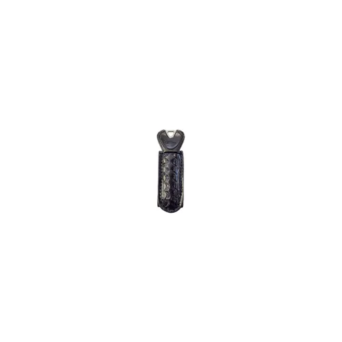 Boston Leather Belt Keeper With Key Slot Black Leather 5499-3