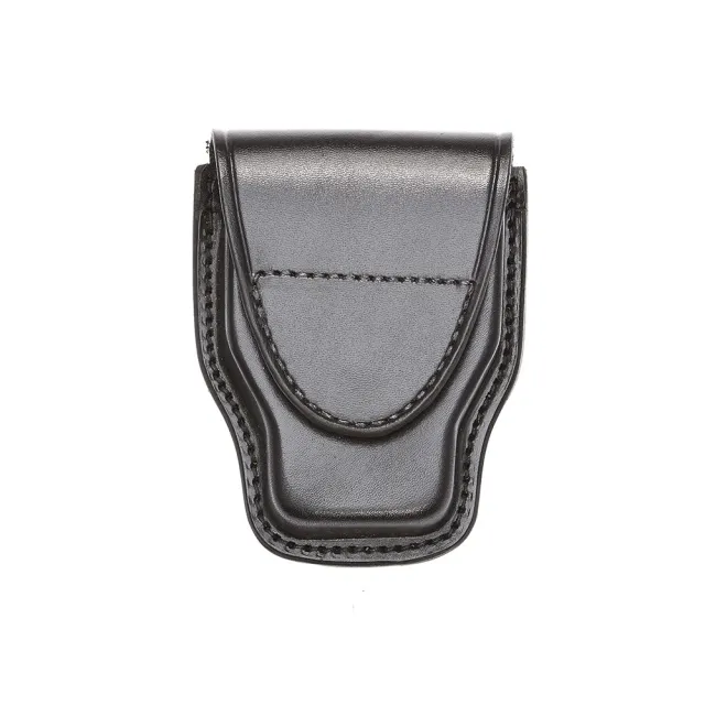 Aker Leather A508-BP-HS 508 Handcuff Case Plain Black Hidden Snap