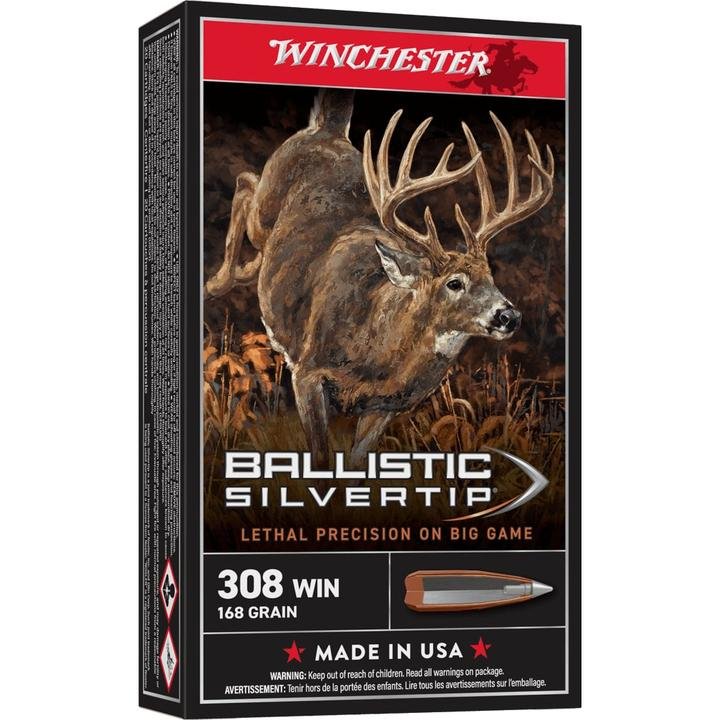 Winchester Ammo SBST308A Ballistic Silvertip 308 Win 168 gr Polymer Tip 20 Per Box - Winchester - 308 Win