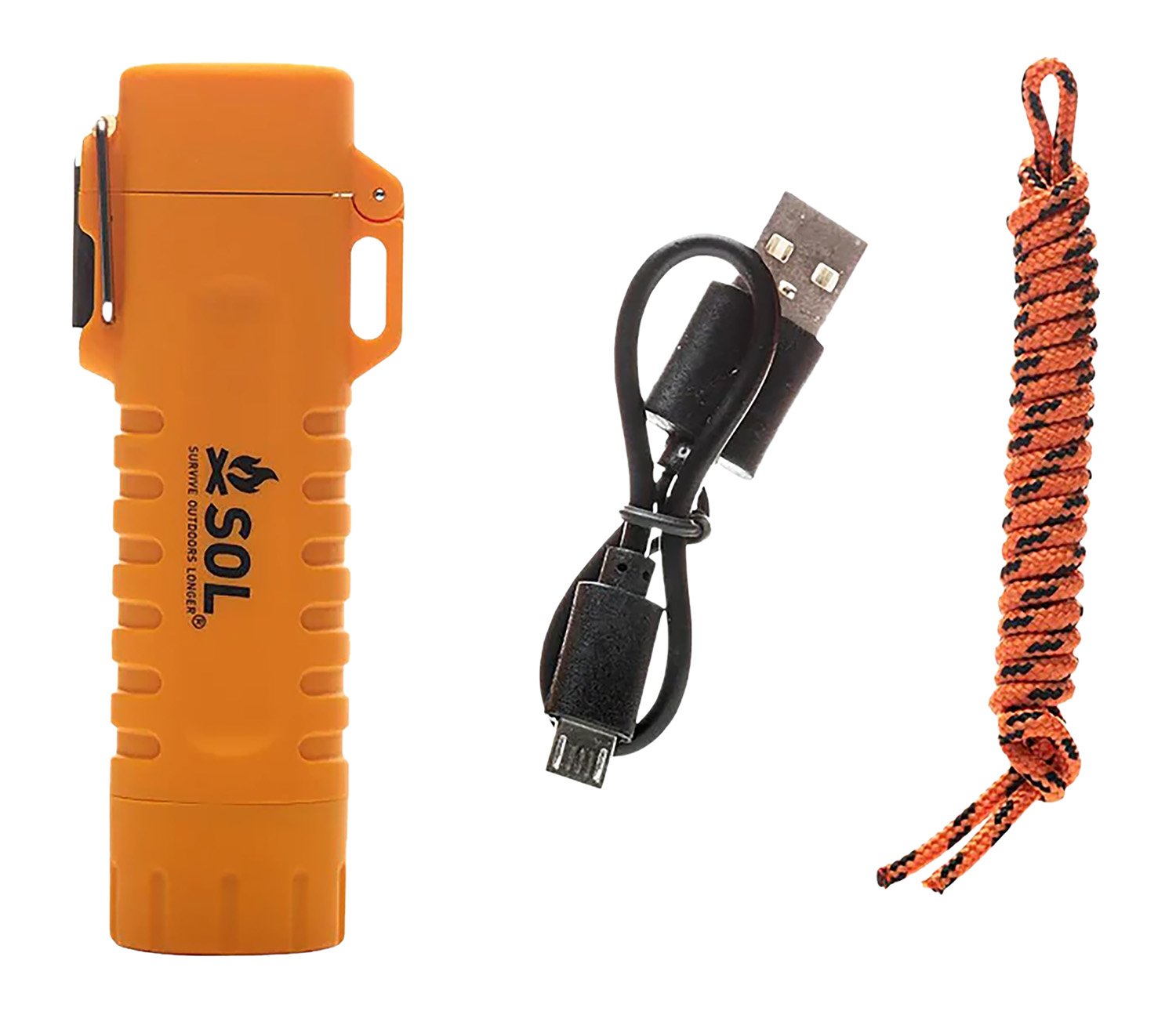 Buy Survive Outdoors Longer Fire Lite Lighter Dual Arc USB Rechargeable Orange online