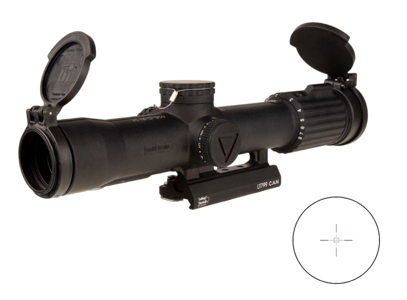 Trijicon 2400012 VCOG 1-8x28mm FFP Red MRAD Tree Scope w/Flip Caps - Trijicon
