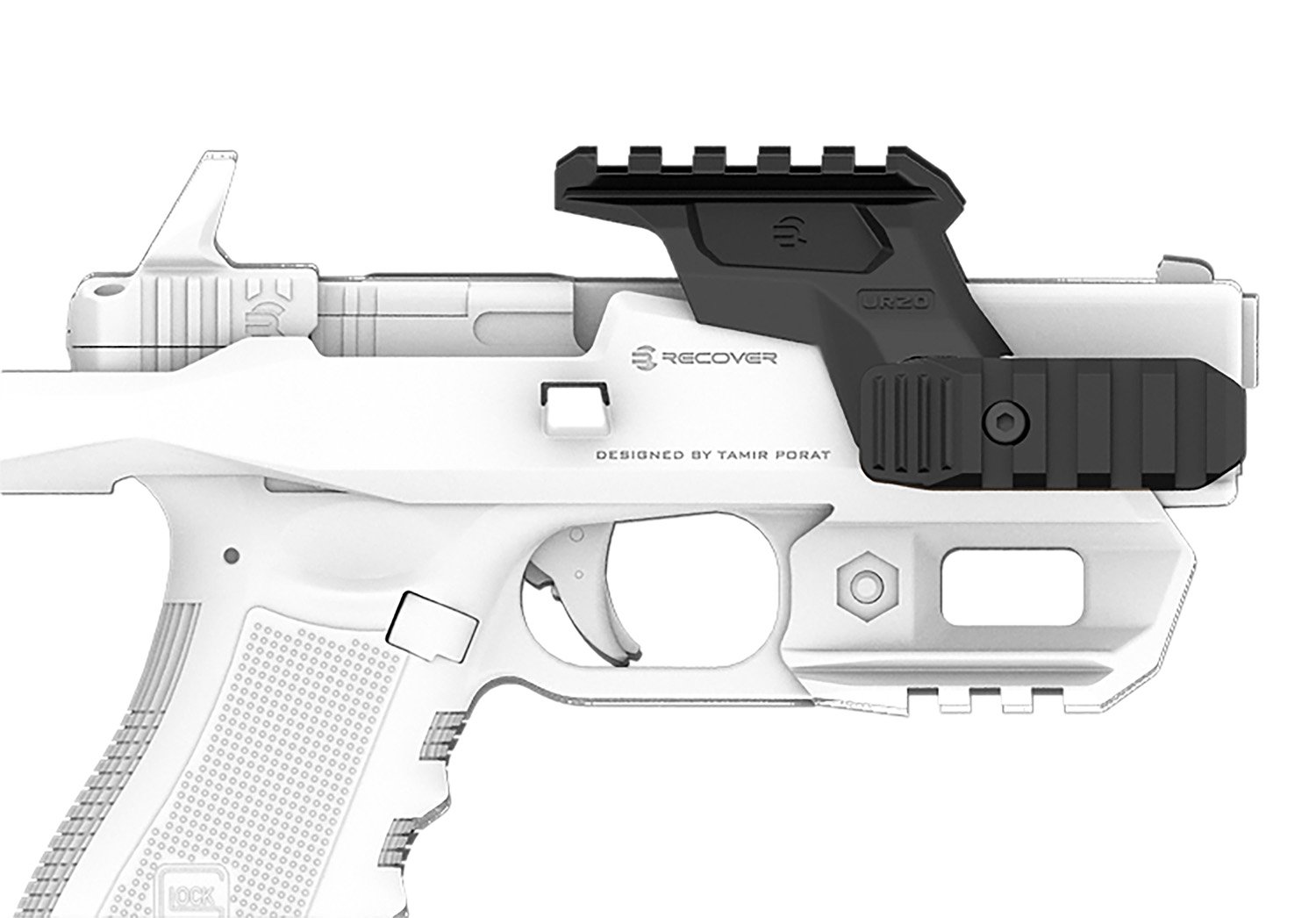 Recover Tactical UR2001 20/20 Series Brace Upper Rail Black Picatinny - Recover Tactical