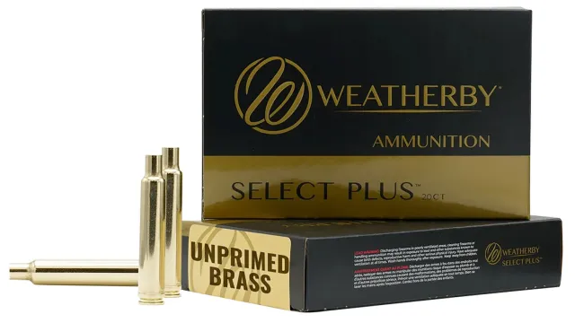 Weatherby BRASS333 Unprimed Cases 338-378WthbyMag Rifle Brass 20/Box - Weatherby